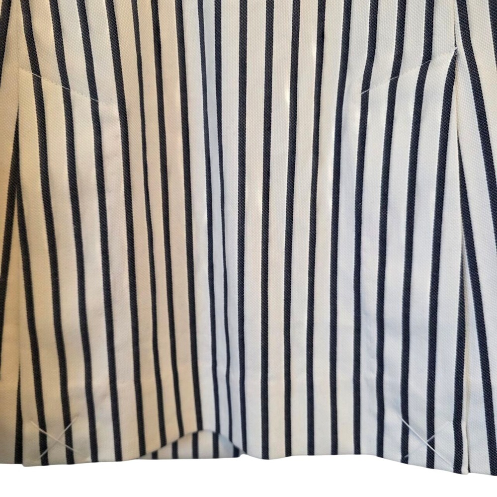 Cabi Striped Bell Sleeve Blazer Jacket Black White Horse Print Lined Size 4 - Picture 6 of 14